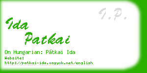 ida patkai business card